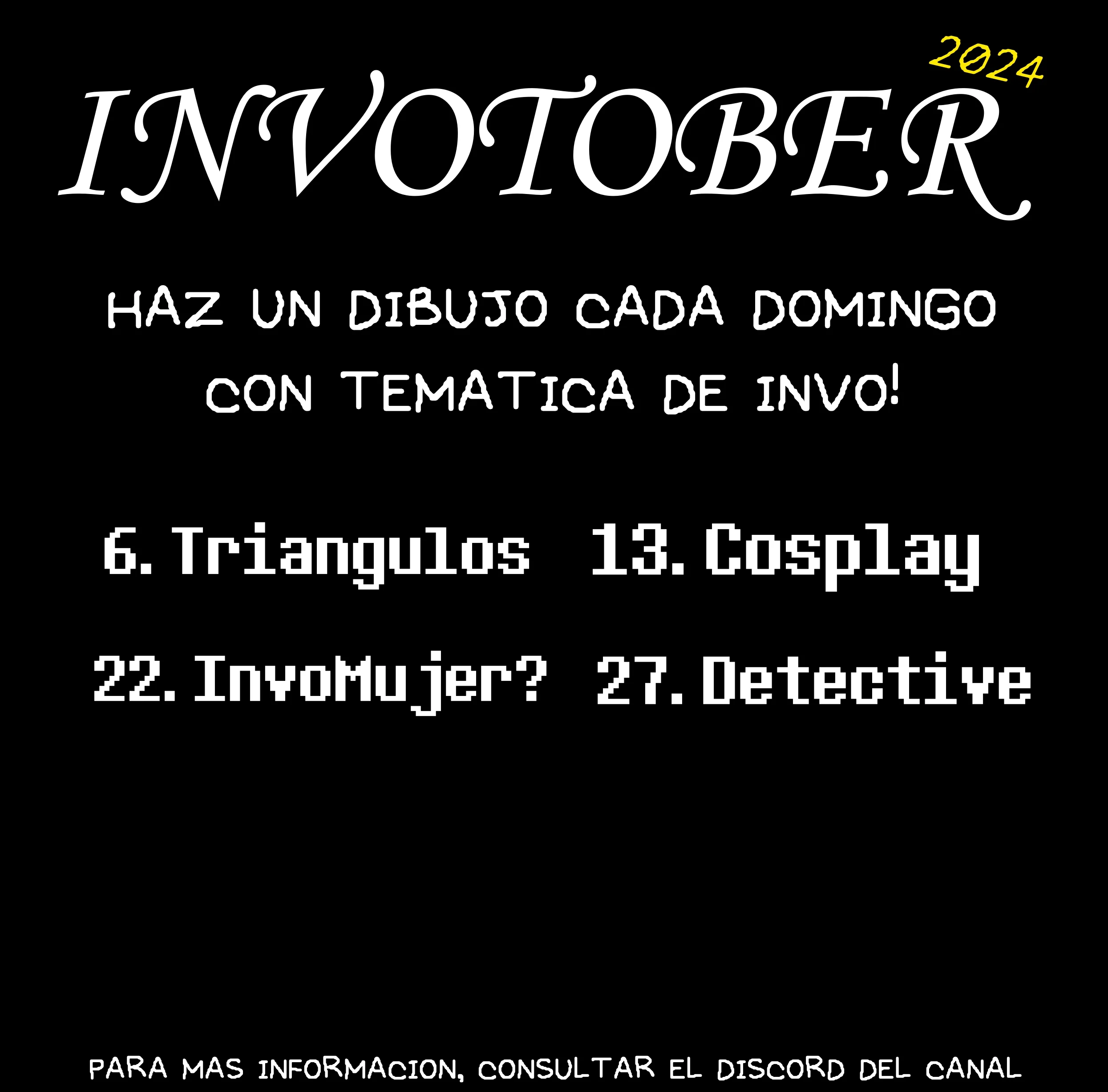 Portada del Invotober 2024, creada por Invokah